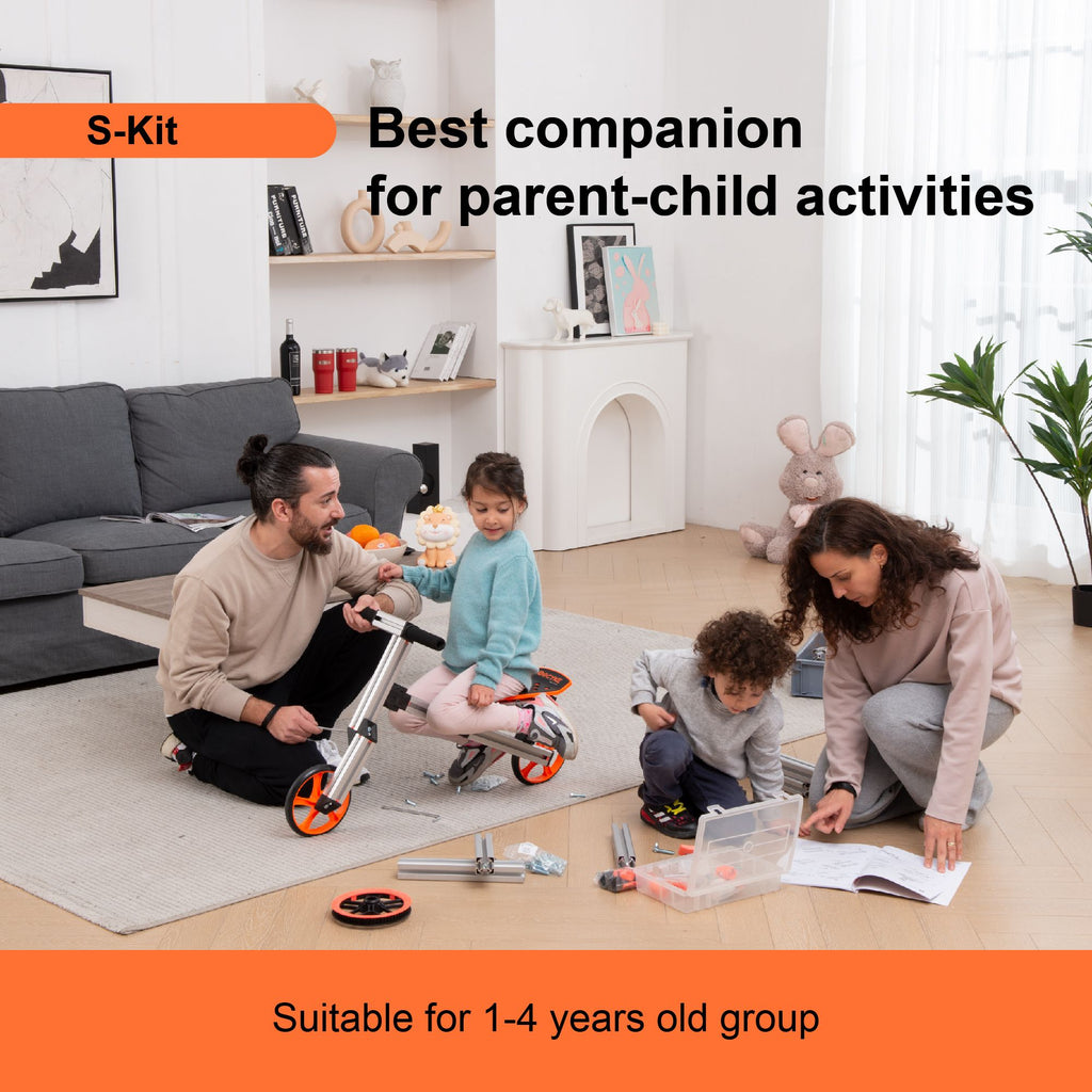 Yeah Depot - KidRock Constructible Kit 20 in 1 Kids Balance Bike No Pedals Toys for 1 to 4 Year Old Engineering Building Kit Kids Sit/Stand Scooter Most Popular S-Kit (Not Electric)
