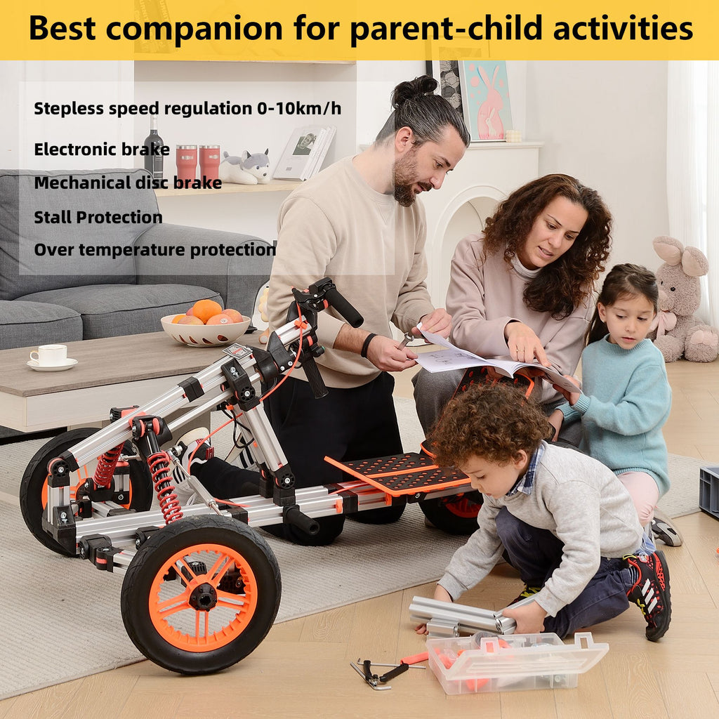 Yeah Depot - Modular design High-strength material electric innovation kart, more than 20 kinds of assembly methods, suitable for outdoor sports, parent-child interaction