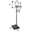 Yeah Depot - Portable Basketball Goal System with Stable Base and Wheels, use for Indoor Outdoor teenagers youth height adjustable 5.6 to 7ft Basketball Hoop 28 Inch Backboard