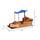 Yeah Depot - Outsunny Pirate Ship Sandbox with Cover and Rudder, Wooden Sandbox with Storage Bench and Seat, Outdoor Toy for Kids Ages 3-8 Years Old