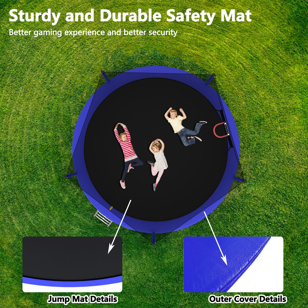 Yeah Depot - 14FT Trampoline ,Sports Fitness Trampolines with Enclosure Net, Recreational Trampolines for Outdoor Indoor