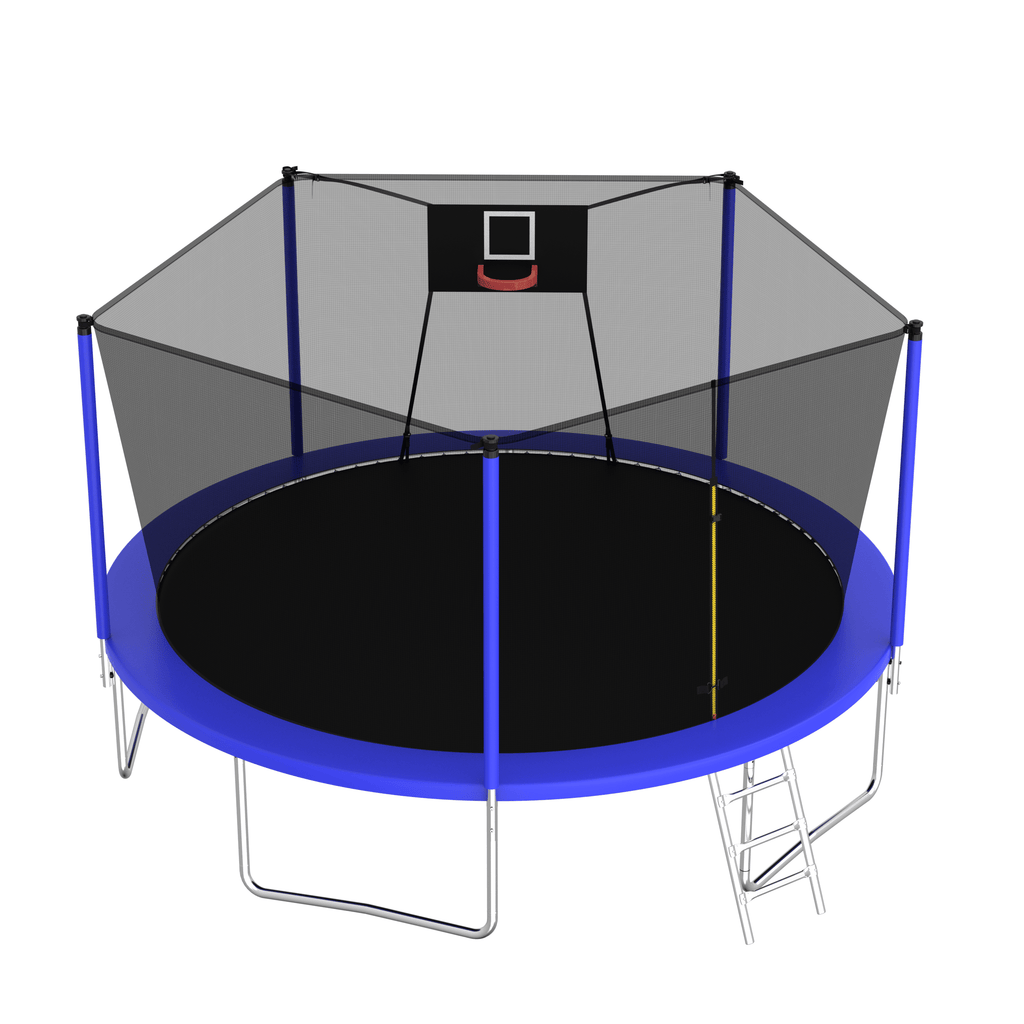 Yeah Depot - 14FT Trampoline ,Sports Fitness Trampolines with Enclosure Net, Recreational Trampolines for Outdoor Indoor