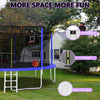 Yeah Depot - 14FT Trampoline ,Sports Fitness Trampolines with Enclosure Net, Recreational Trampolines for Outdoor Indoor