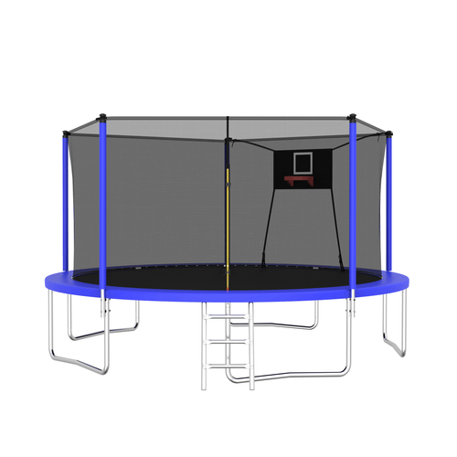 Yeah Depot - 14FT Trampoline ,Sports Fitness Trampolines with Enclosure Net, Recreational Trampolines for Outdoor Indoor