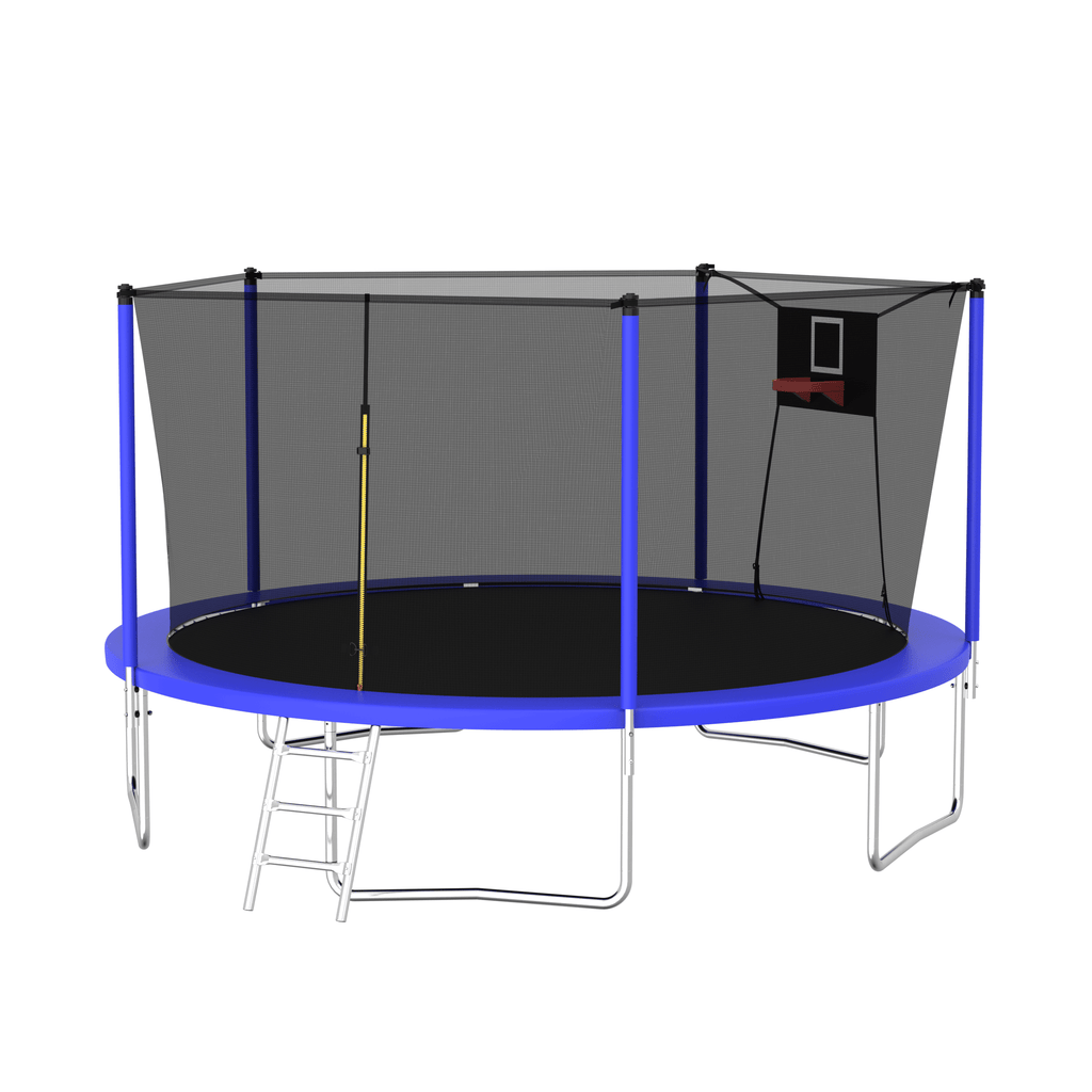 Yeah Depot - 14FT Trampoline ,Sports Fitness Trampolines with Enclosure Net, Recreational Trampolines for Outdoor Indoor