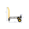 Yeah Depot - HT1006BK-YL Hand Truck Dual Purpose 2 Wheel Dolly Cart and 4 Wheel Push Cart with Swivel Wheels 330 Lbs Capacity Heavy Duty Platform Cart for Moving/Warehouse/Garden/Grocery