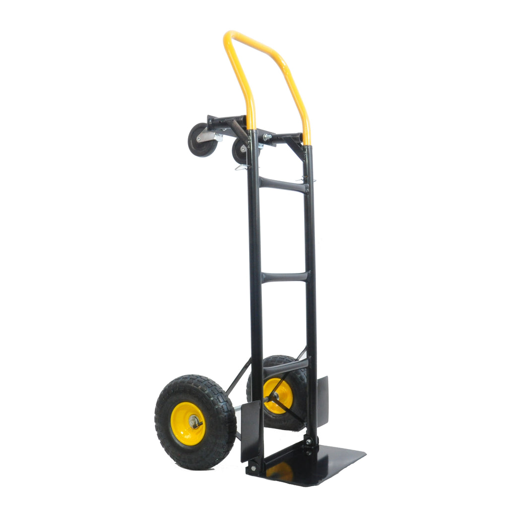 Yeah Depot - HT1006BK-YL Hand Truck Dual Purpose 2 Wheel Dolly Cart and 4 Wheel Push Cart with Swivel Wheels 330 Lbs Capacity Heavy Duty Platform Cart for Moving/Warehouse/Garden/Grocery