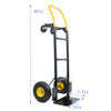 Yeah Depot - HT1006BK-YL Hand Truck Dual Purpose 2 Wheel Dolly Cart and 4 Wheel Push Cart with Swivel Wheels 330 Lbs Capacity Heavy Duty Platform Cart for Moving/Warehouse/Garden/Grocery