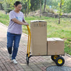 Yeah Depot - HT1006BK-YL Hand Truck Dual Purpose 2 Wheel Dolly Cart and 4 Wheel Push Cart with Swivel Wheels 330 Lbs Capacity Heavy Duty Platform Cart for Moving/Warehouse/Garden/Grocery