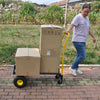Yeah Depot - HT1006BK-YL Hand Truck Dual Purpose 2 Wheel Dolly Cart and 4 Wheel Push Cart with Swivel Wheels 330 Lbs Capacity Heavy Duty Platform Cart for Moving/Warehouse/Garden/Grocery