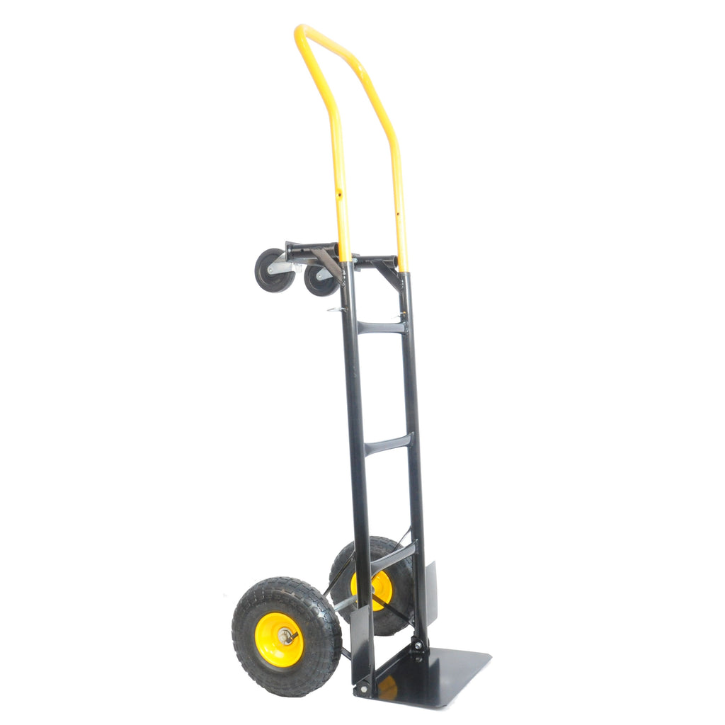 Yeah Depot - HT1006BK-YL Hand Truck Dual Purpose 2 Wheel Dolly Cart and 4 Wheel Push Cart with Swivel Wheels 330 Lbs Capacity Heavy Duty Platform Cart for Moving/Warehouse/Garden/Grocery