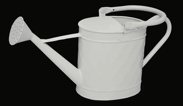 Better Homes & Gardens 8.5'' Metal Watering Can, White