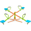 Yeah Depot - XSS004 outdoor playground four seats seesaw for kids 360 degree rotating sturdy plastic seat seesaw for kids seesaw blue and green for kids age 3+
