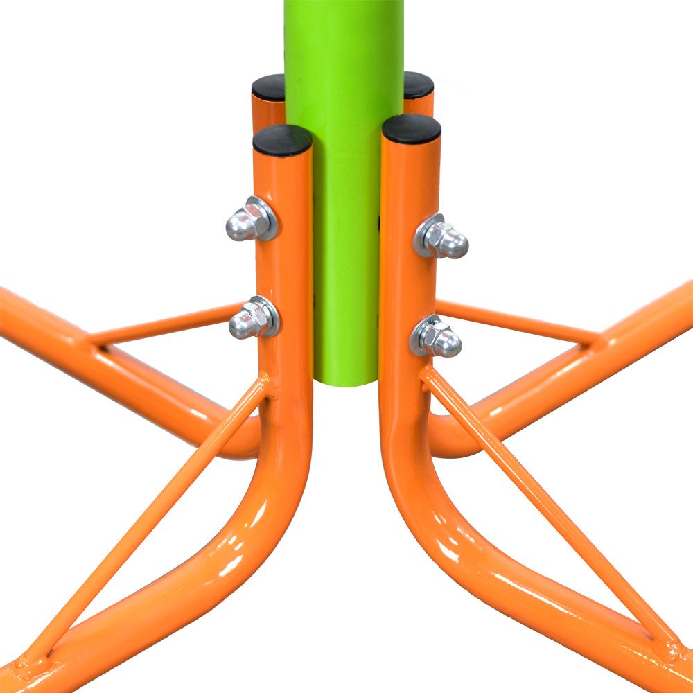 Yeah Depot - XSS004 outdoor playground four seats seesaw for kids 360 degree rotating sturdy plastic seat seesaw for kids seesaw blue and green for kids age 3+