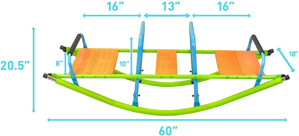 Yeah Depot - XSS008 high quality kids seesaw plastic seat playground equipment cute baby plastic rocker outdoor children blue and green steel tube for kids age 3+