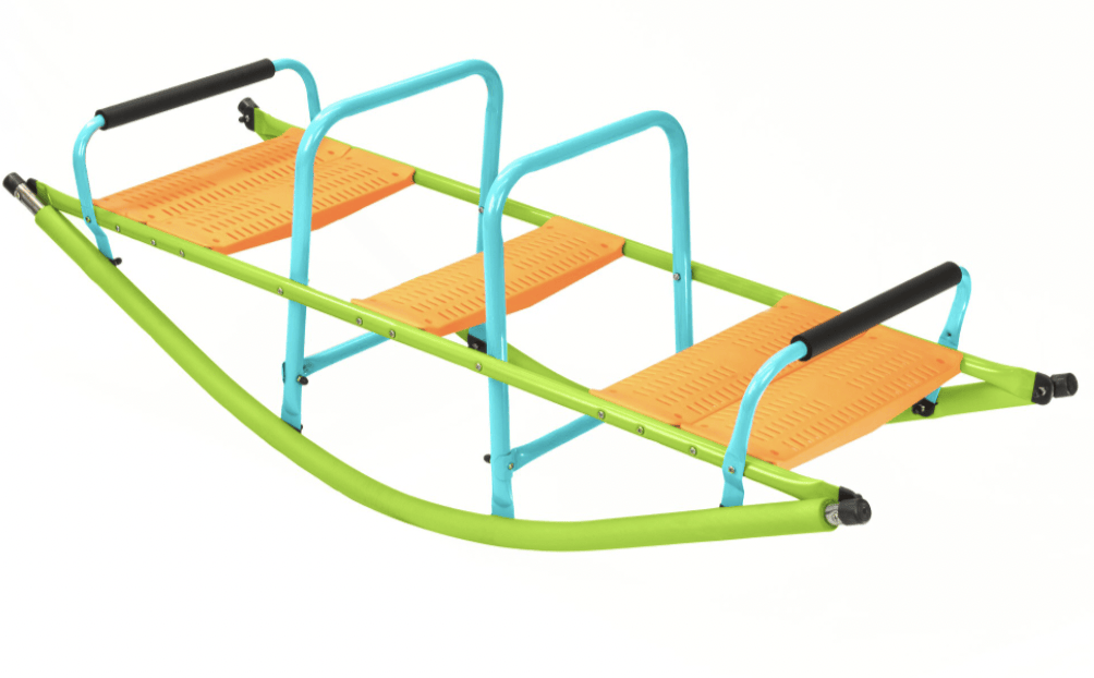 Yeah Depot - XSS008 high quality kids seesaw plastic seat playground equipment cute baby plastic rocker outdoor children blue and green steel tube for kids age 3+