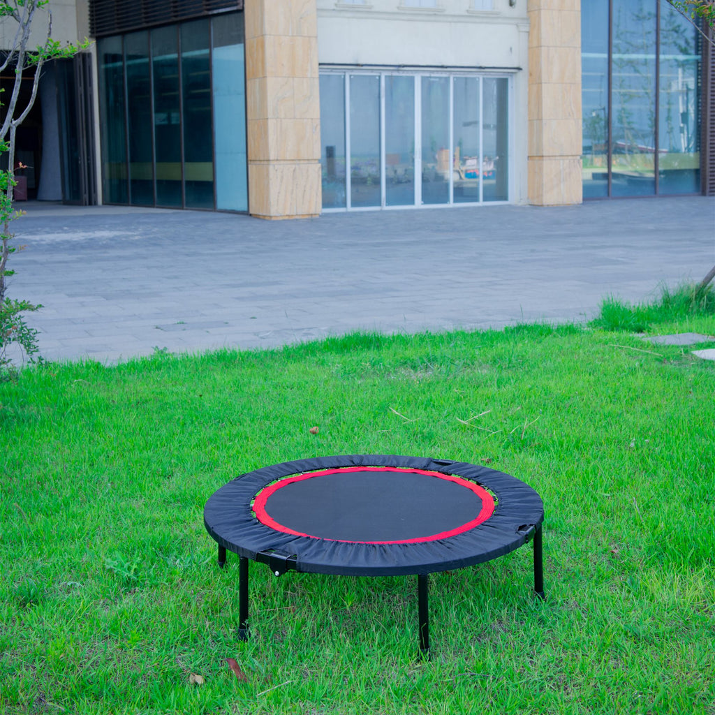 Yeah Depot - 40 Inch Mini Exercise Trampoline for Adults or Kids - Indoor Fitness Rebounder Trampoline with Safety Pad | Max