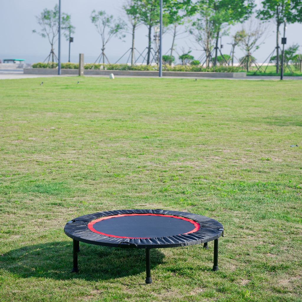 Yeah Depot - 40 Inch Mini Exercise Trampoline for Adults or Kids - Indoor Fitness Rebounder Trampoline with Safety Pad | Max
