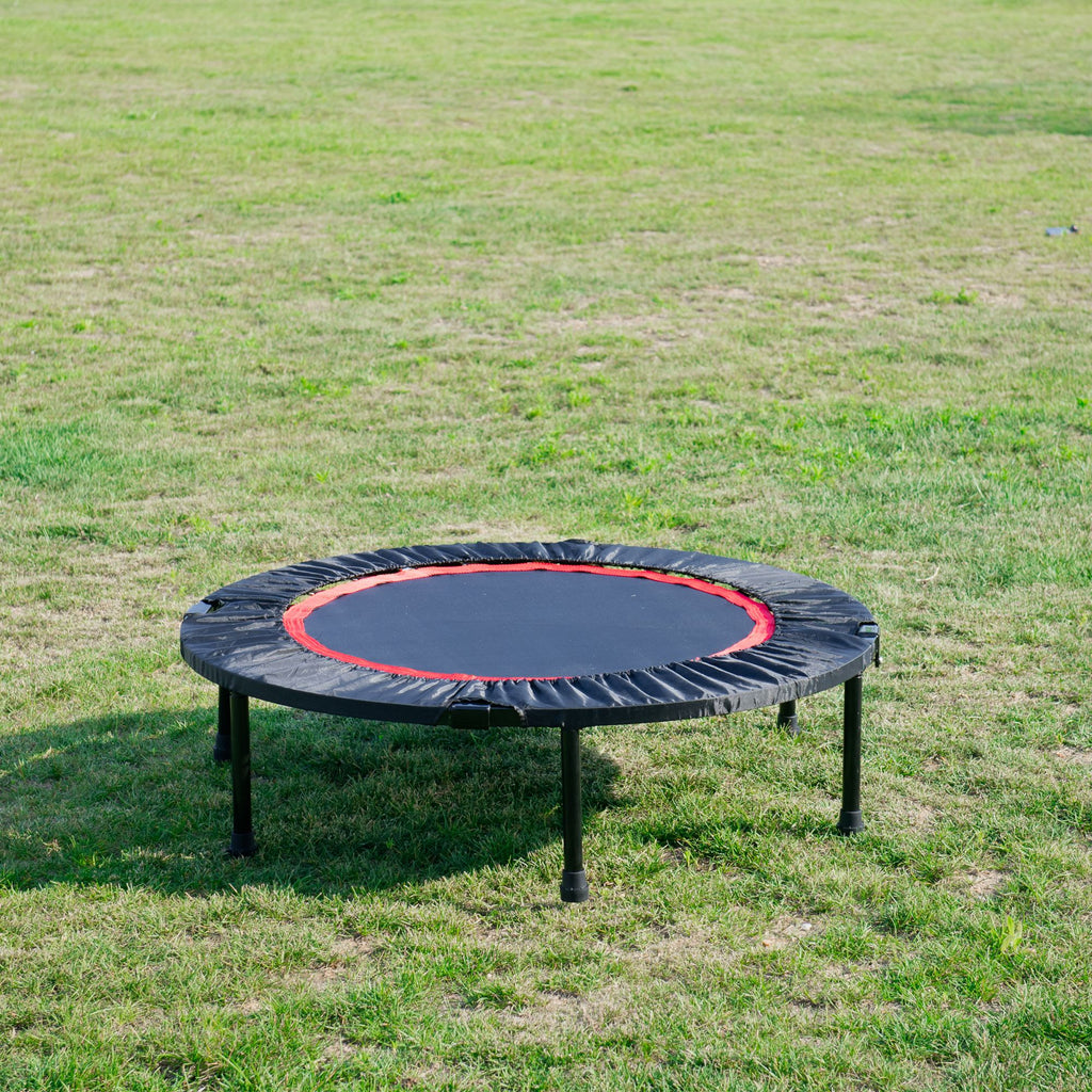 Yeah Depot - 40 Inch Mini Exercise Trampoline for Adults or Kids - Indoor Fitness Rebounder Trampoline with Safety Pad | Max