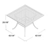 Yeah Depot - 44'' Square Dining Table, Dark Lava Bronze