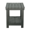 Yeah Depot - Key West Weather Resistant Outdoor Indoor Plastic Wood End Table, Patio Rectangular Side table, Small table for Deck, Backyards, Lawns, Poolside, and Beaches, Grey