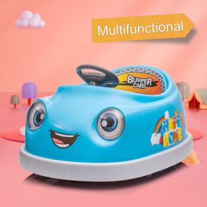 Yeah Depot - Bumper Car for Kids, 12v Dual Drive 1-6 Years Old Children's Electric Car with Pushrod Dinner Plate USB BT Music Rocking Horse Mode Anti-Collision Bumper Ride on Car