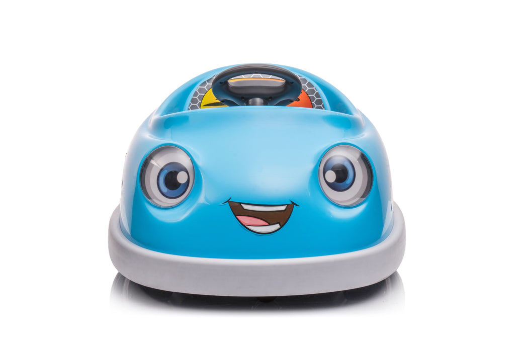 Yeah Depot - Bumper Car for Kids, 12v Dual Drive 1-6 Years Old Children's Electric Car with Pushrod Dinner Plate USB BT Music Rocking Horse Mode Anti-Collision Bumper Ride on Car