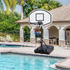 Yeah Depot - Portable Poolside Basketball Hoop Swimming Pool 3.1ft to 4.7ft Height-Adjustable Basketball System Goal Stand for Kids