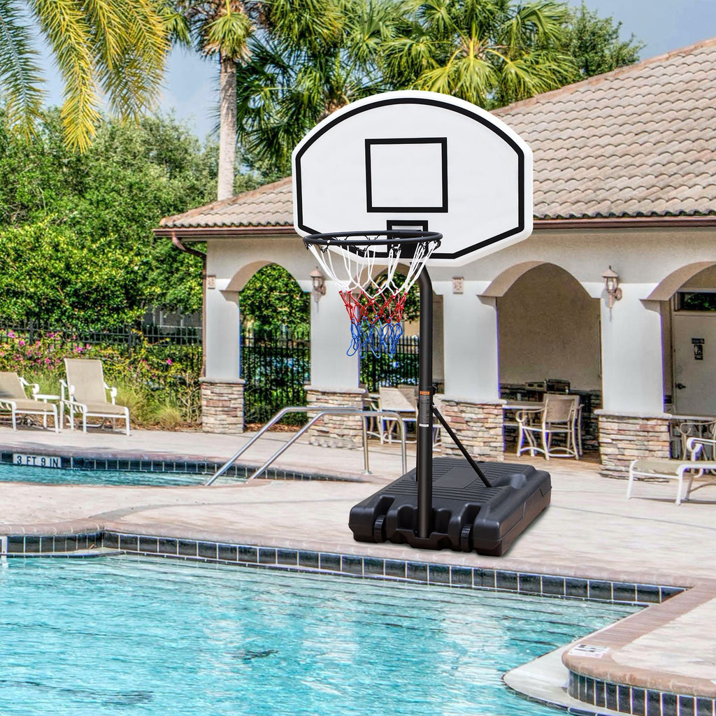 Yeah Depot - Portable Poolside Basketball Hoop Swimming Pool 3.1ft to 4.7ft Height-Adjustable Basketball System Goal Stand for Kids