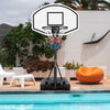 Yeah Depot - Portable Poolside Basketball Hoop Swimming Pool 3.1ft to 4.7ft Height-Adjustable Basketball System Goal Stand for Kids