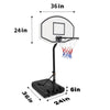 Yeah Depot - Portable Poolside Basketball Hoop Swimming Pool 3.1ft to 4.7ft Height-Adjustable Basketball System Goal Stand for Kids