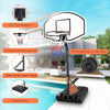 Yeah Depot - Portable Poolside Basketball Hoop Swimming Pool 3.1ft to 4.7ft Height-Adjustable Basketball System Goal Stand for Kids