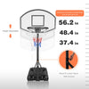 Yeah Depot - Portable Poolside Basketball Hoop Swimming Pool 3.1ft to 4.7ft Height-Adjustable Basketball System Goal Stand for Kids