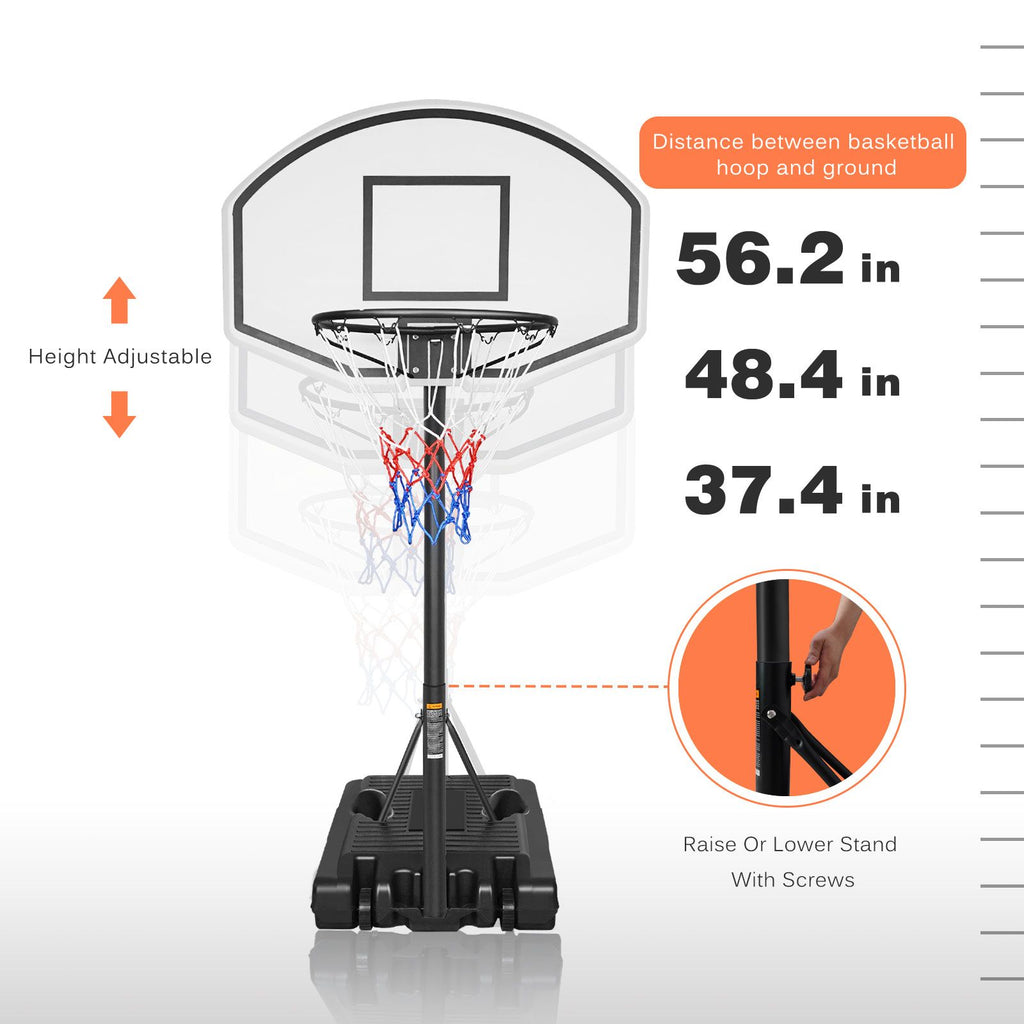 Yeah Depot - Portable Poolside Basketball Hoop Swimming Pool 3.1ft to 4.7ft Height-Adjustable Basketball System Goal Stand for Kids
