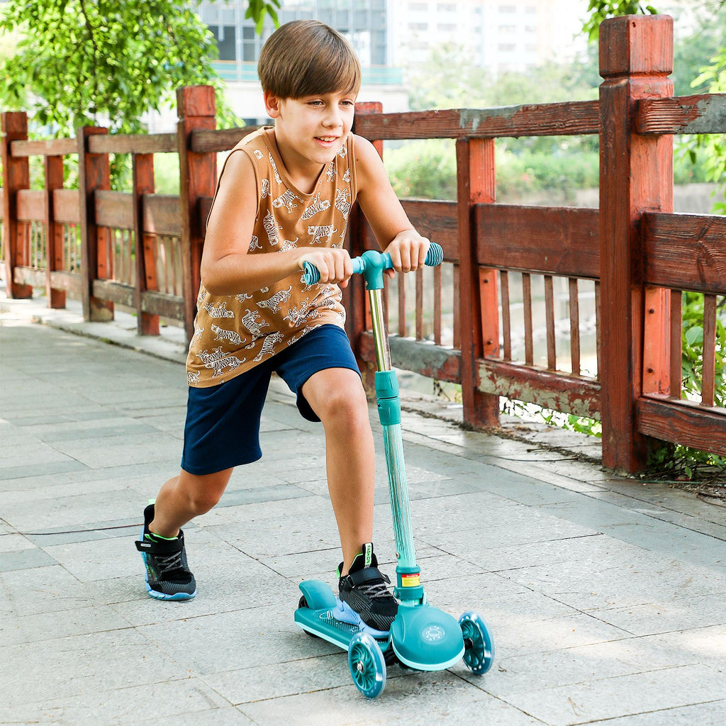 Yeah Depot - Kick Scooter for Kids, Wheel with Brake, Adjustable Height Handlebar, Lightweight, Aged 3-10, Wide Standing Board