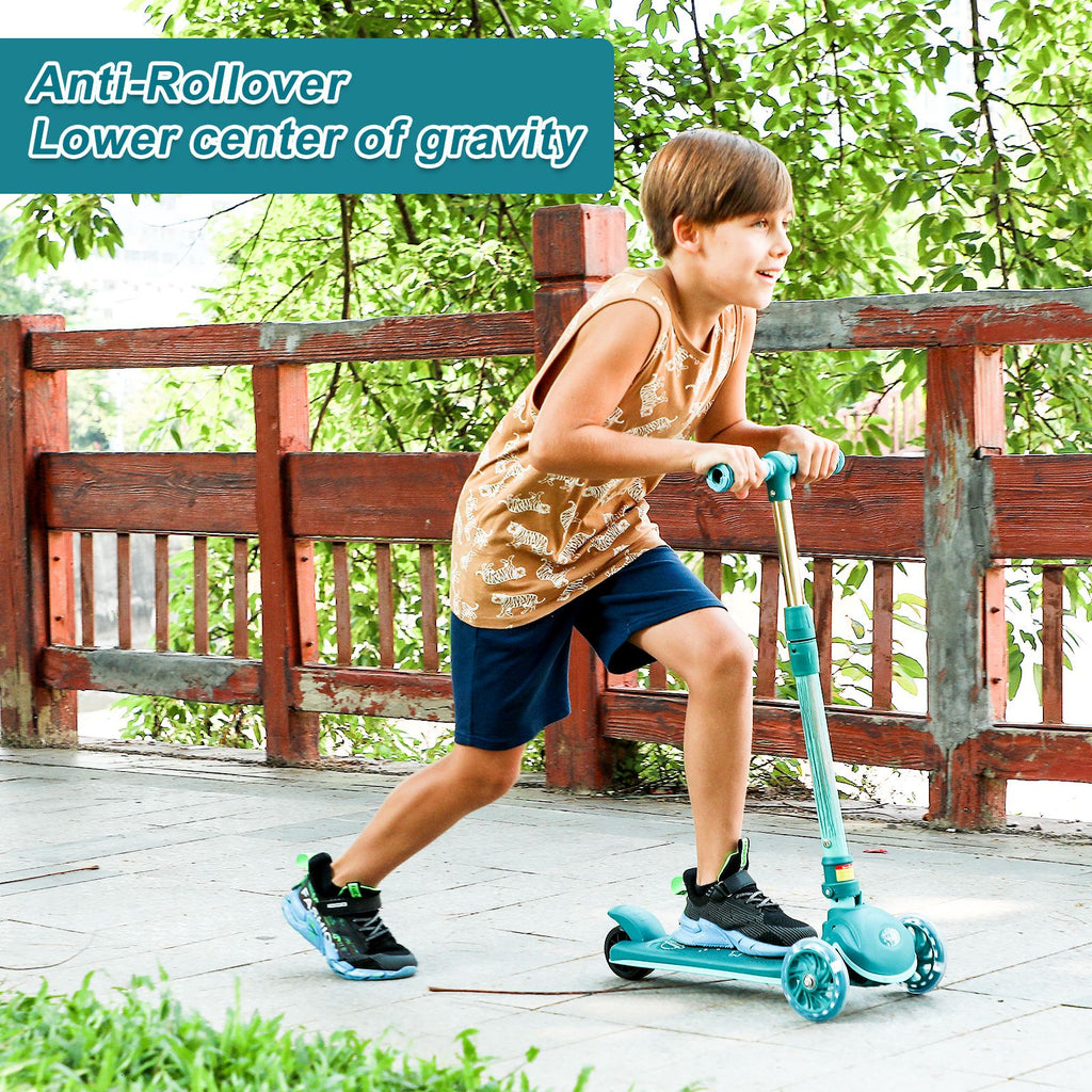 Yeah Depot - Kick Scooter for Kids, Wheel with Brake, Adjustable Height Handlebar, Lightweight, Aged 3-10, Wide Standing Board