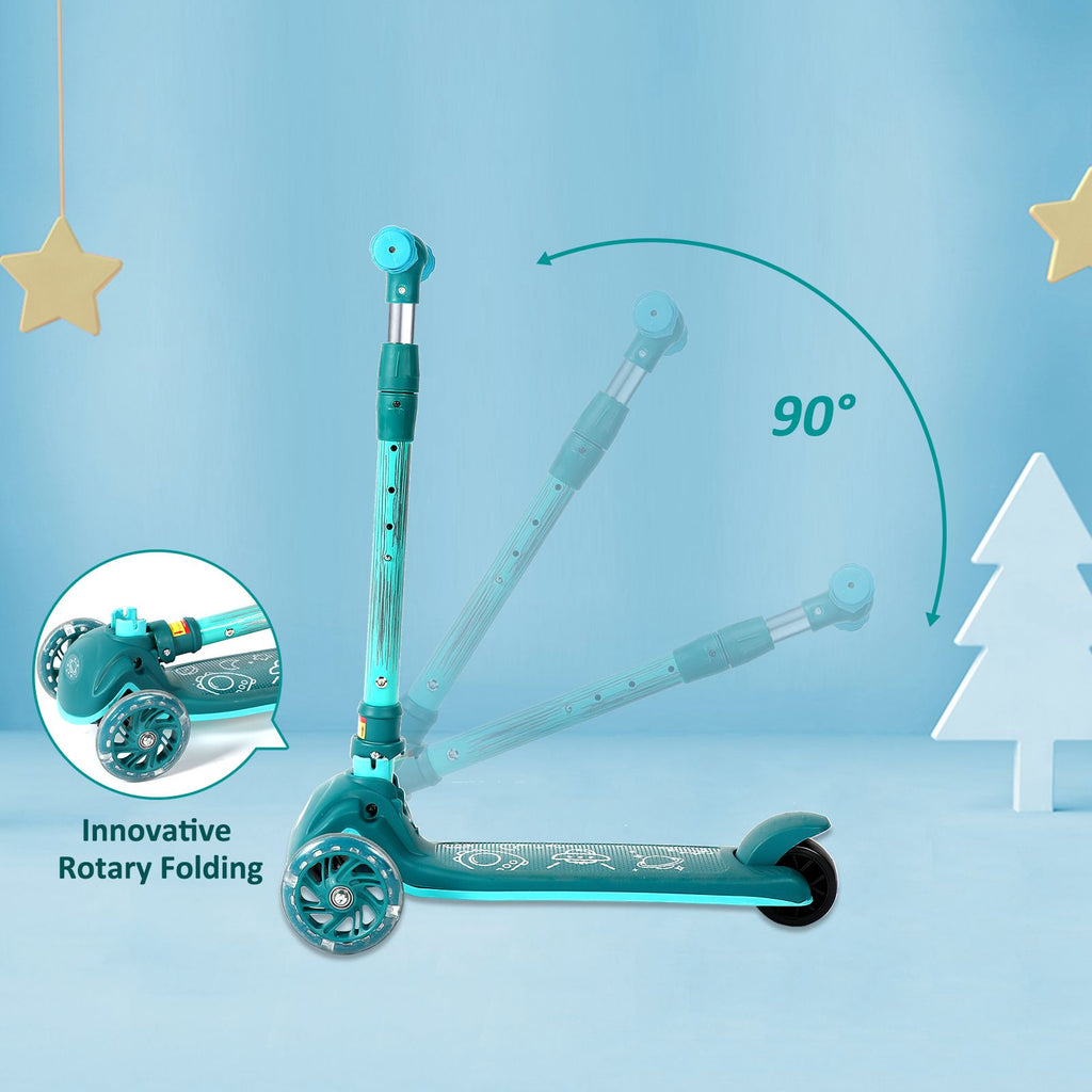 Yeah Depot - Kick Scooter for Kids, Wheel with Brake, Adjustable Height Handlebar, Lightweight, Aged 3-10, Wide Standing Board