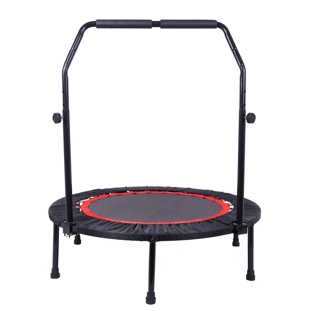 Yeah Depot - 40 Inch Mini Exercise Trampoline for Adults or Kids Indoor Fitness Rebounder Trampoline with Safety Pad Max. Load 300LBS
