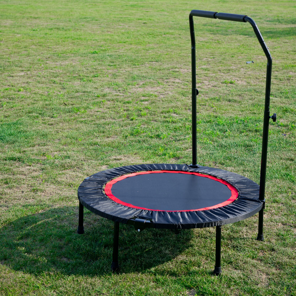 Yeah Depot - 40 Inch Mini Exercise Trampoline for Adults or Kids Indoor Fitness Rebounder Trampoline with Safety Pad Max. Load 300LBS