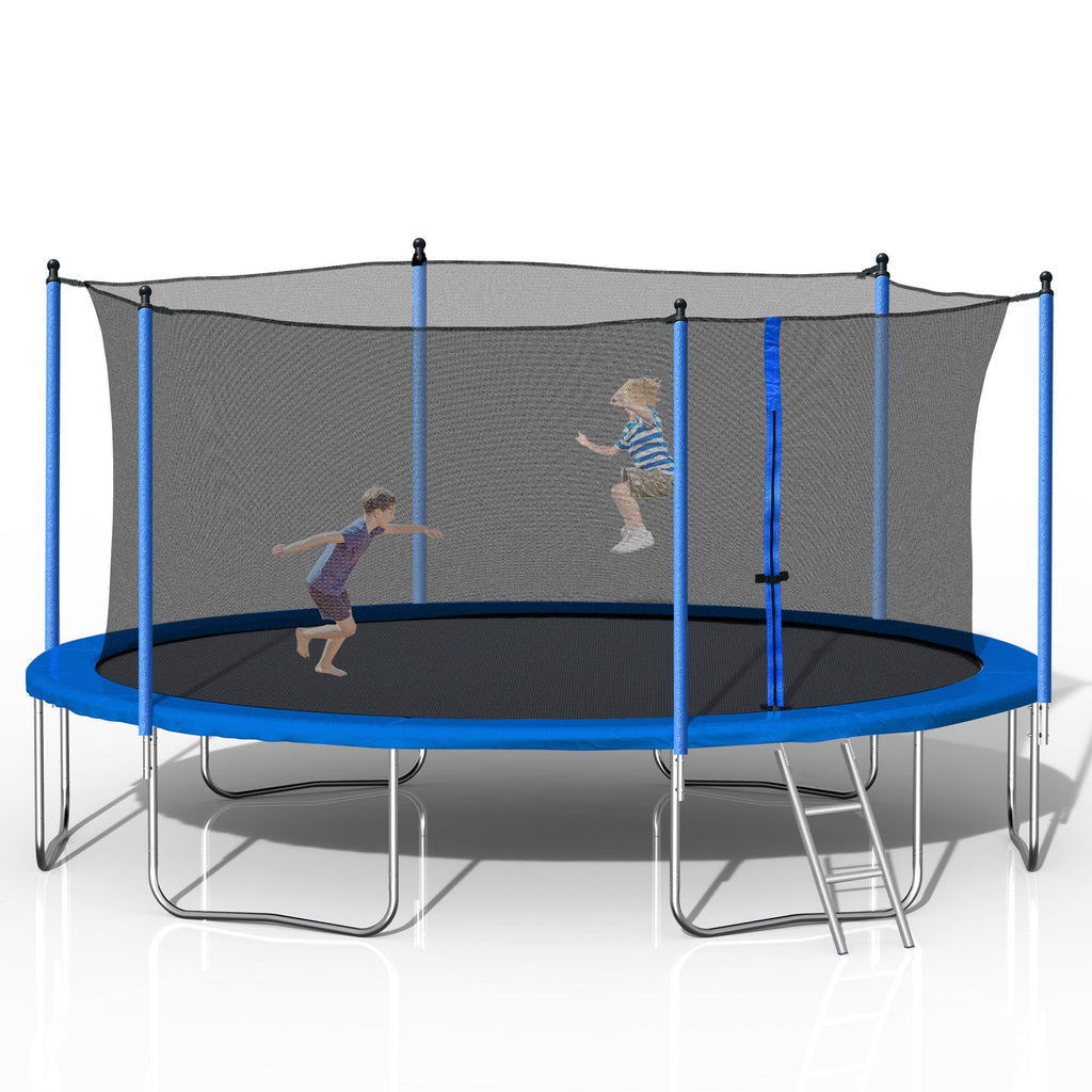 Yeah Depot - 14FT Trampoline with Safety Enclosure Net,Heavy Duty Jumping Mat and Spring Cover Padding for Kids and Adults, Ladder