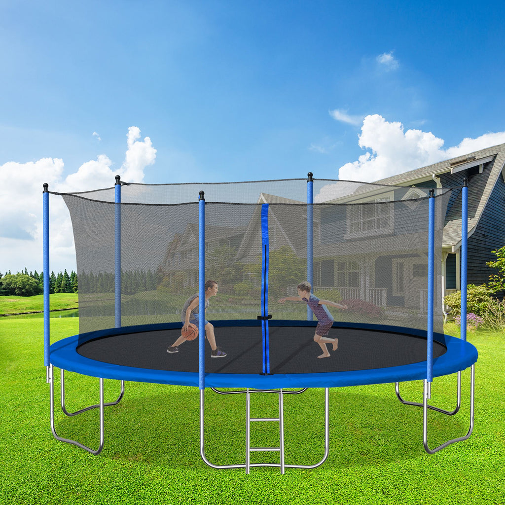 Yeah Depot - 14FT Trampoline with Safety Enclosure Net,Heavy Duty Jumping Mat and Spring Cover Padding for Kids and Adults, Ladder