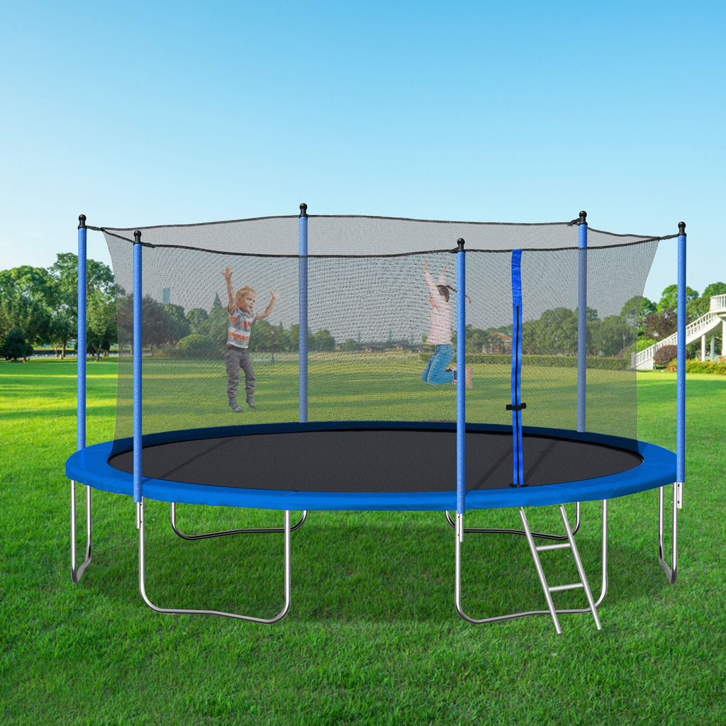 Yeah Depot - 14FT Trampoline with Safety Enclosure Net,Heavy Duty Jumping Mat and Spring Cover Padding for Kids and Adults, Ladder