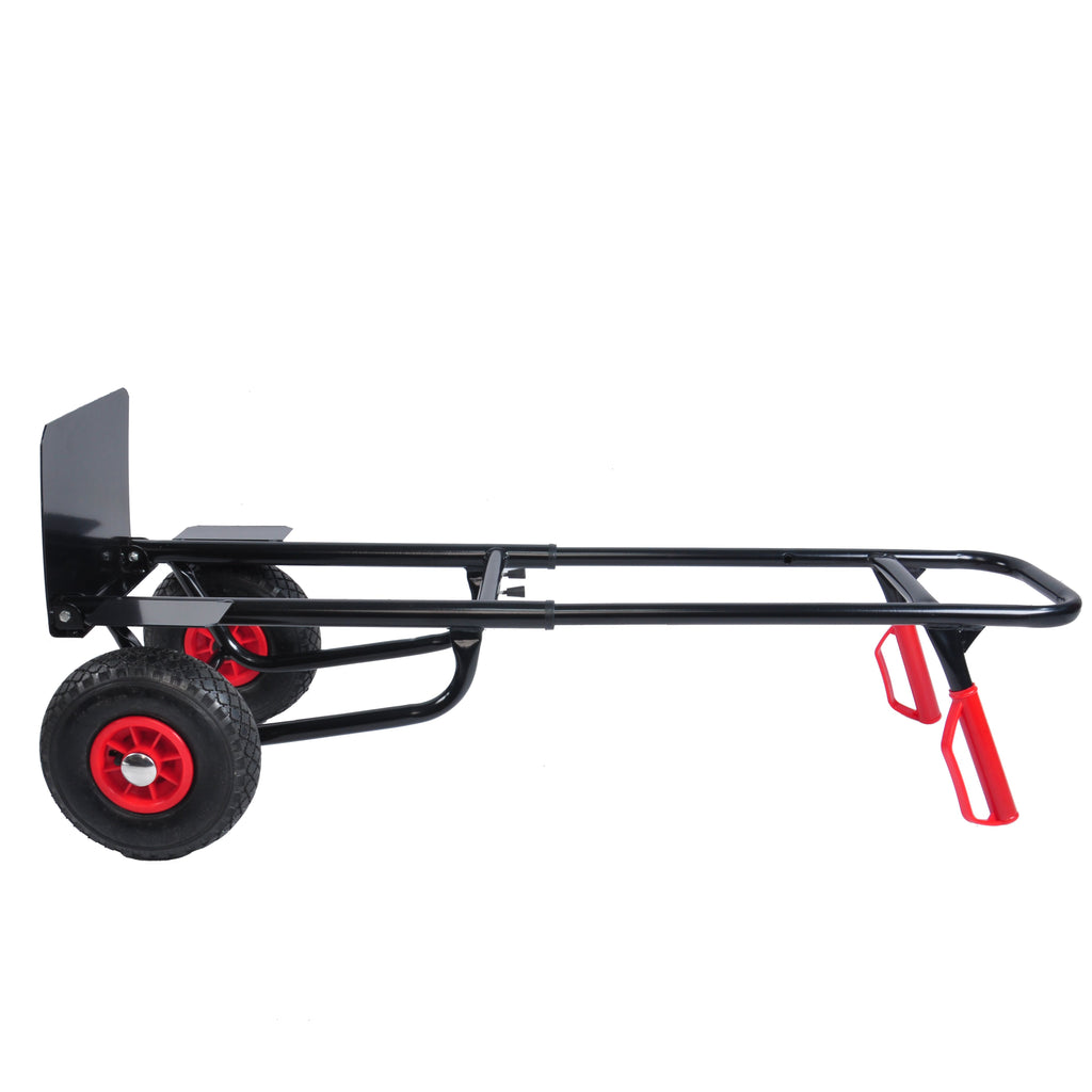 Yeah Depot - Heavy duty manual truck with double handles 330 lb steel trolley for moving heavy platform truck with 10 ''rubber wheels for moving/warehouse/garden/grocery