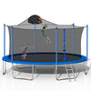 Yeah Depot - 14FT Trampoline for Adults & Kids with Basketball Hoop, Outdoor Trampolines w/Ladder and Safety Enclosure Net for Kids and Adults