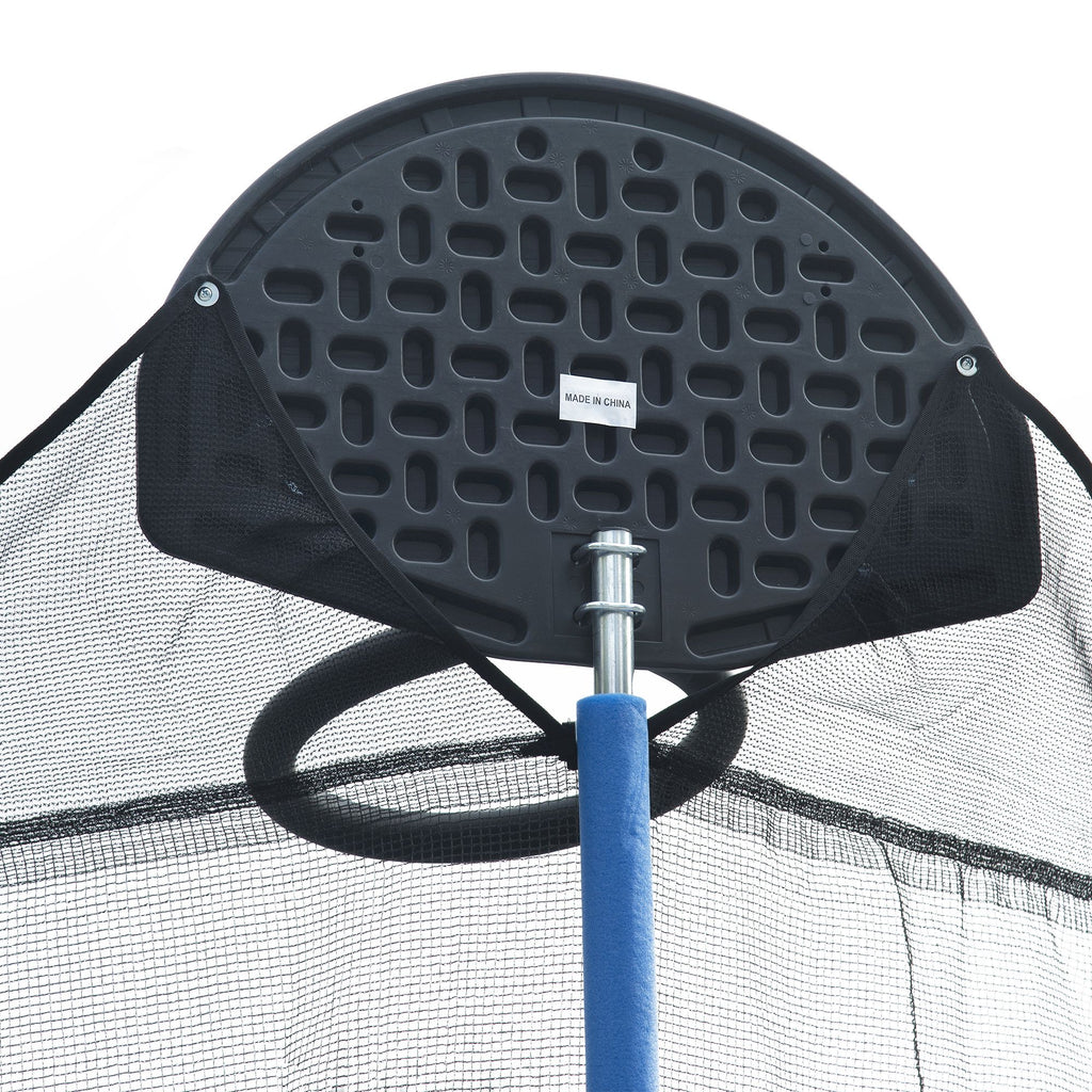 Yeah Depot - 14FT Trampoline for Adults & Kids with Basketball Hoop, Outdoor Trampolines w/Ladder and Safety Enclosure Net for Kids and Adults