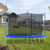 Yeah Depot - 12FT Trampoline for Adults & Kids with Basketball Hoop, Outdoor Trampolines w/Ladder and Safety Enclosure Net for Kids and adults