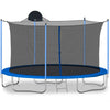 Yeah Depot - 12FT Trampoline for Adults & Kids with Basketball Hoop, Outdoor Trampolines w/Ladder and Safety Enclosure Net for Kids and adults