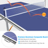 Yeah Depot - 6ft Mid-Size Table Tennis Table Foldable & Portable Ping Pong Table Set for Indoor & Outdoor Games with Net, 2 Table Tennis Paddles and 3 Balls
