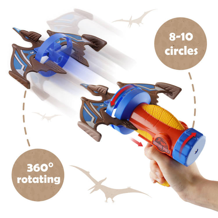 Kiwi Toy&Hobby - Rocket Launcher Airplane Toy with Dinosaur Targets Foam Pterosaur Shooting Games for Outdoor Kids Toys 5 6 7 8 Year Old Boy Catapult Plane Toy Christmas Easter Gift