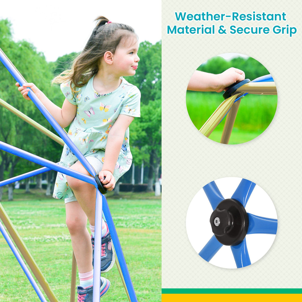 Yeah Depot - Kids Climbing Dome Tower - 12 ft Jungle Gym Geometric Playground Dome Climber Monkey Bars Play Center, Rust & UV Resistant Steel Supporting 1000 LBS
